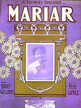 Sheet music cover for 'Mariar'