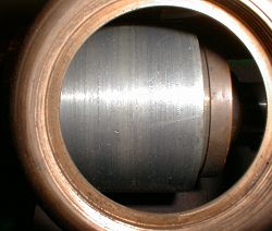 Close-up of the lead cylinder