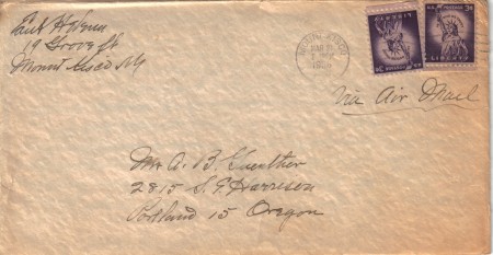 Letter from Edith Helena to Art Guenther, March 21, 1956.